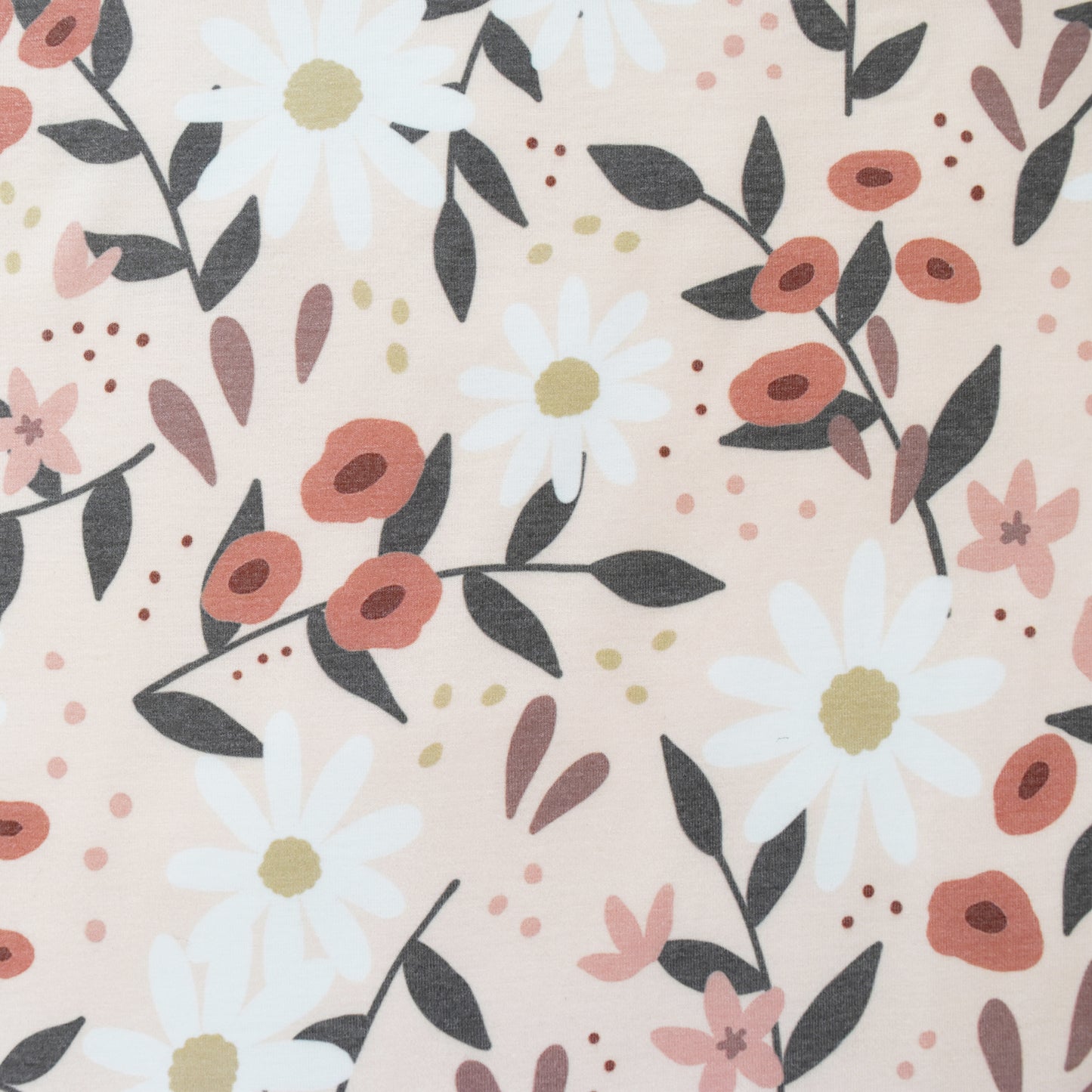 Extra Soft Stretchy Knit Swaddle Blanket: Peach Posey