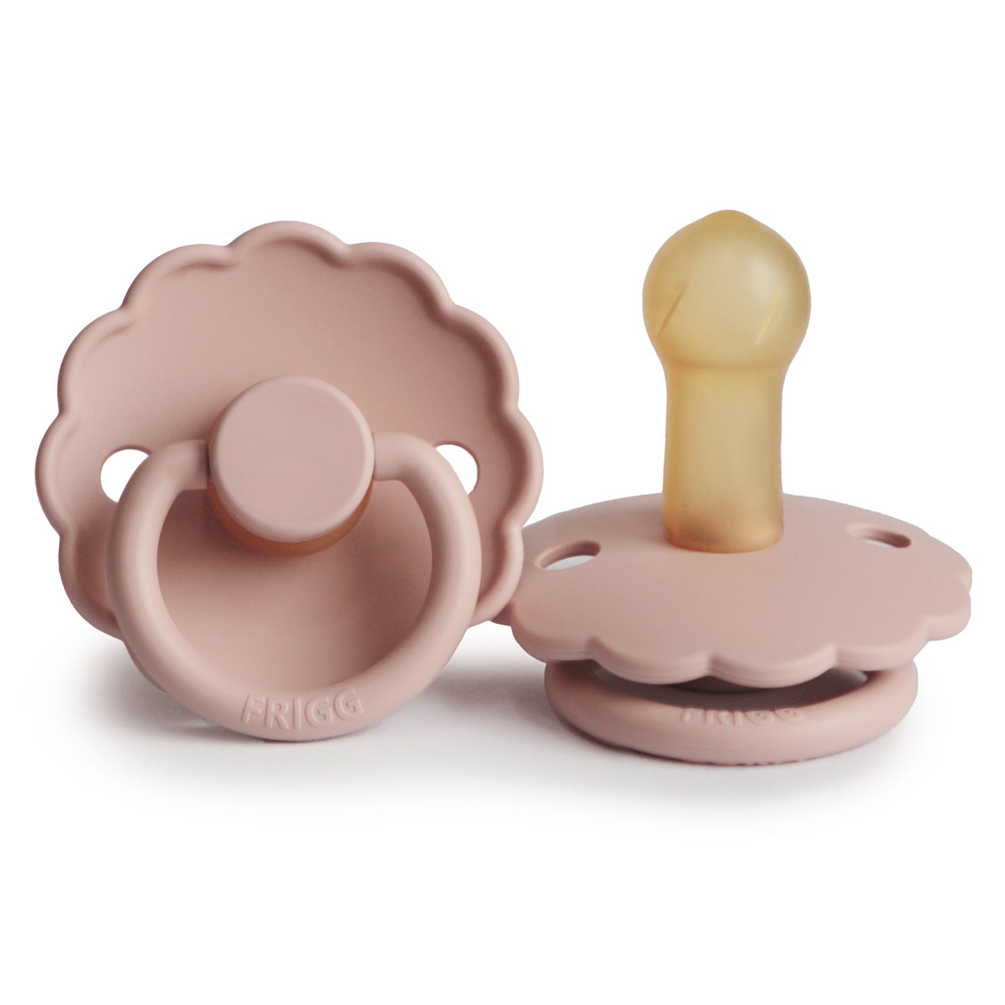 Frigg Natural Rubber Pacifier: Blush (Scalloped)