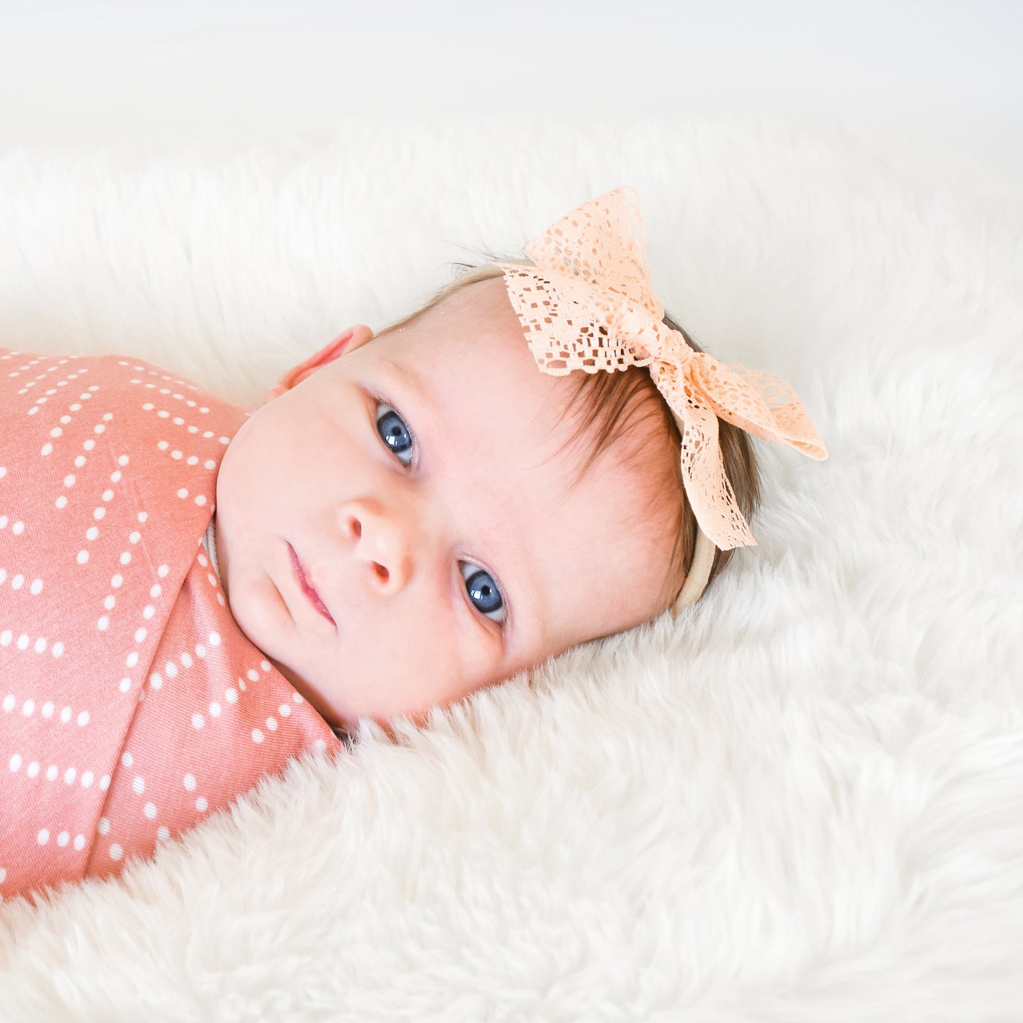 baby photos accessories desert dots swaddle harper bow village baby