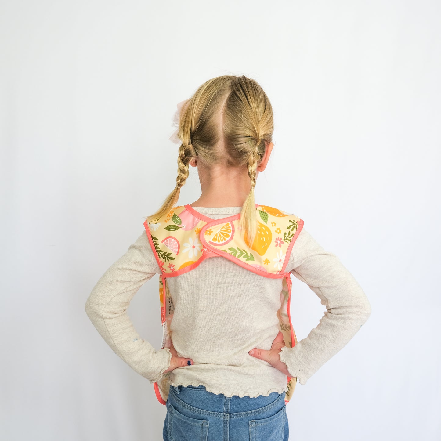 Apron Bib: Citrus Blossom