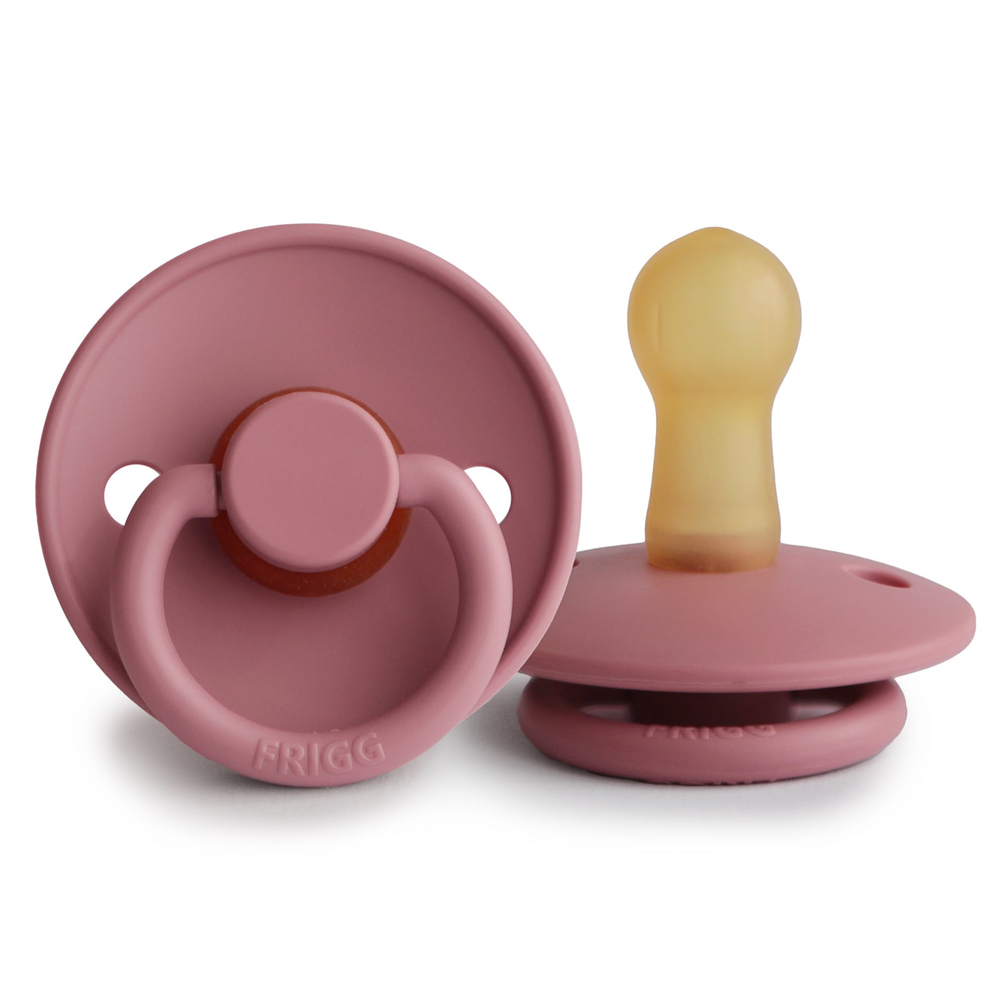 Frigg Natural Rubber Pacifier: Dusty Rose