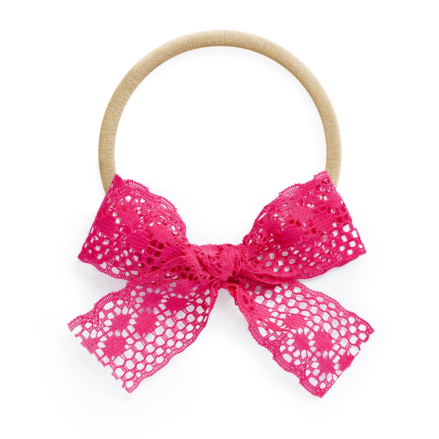 emma headband stretchy lace hot pink bright fuchsia berry