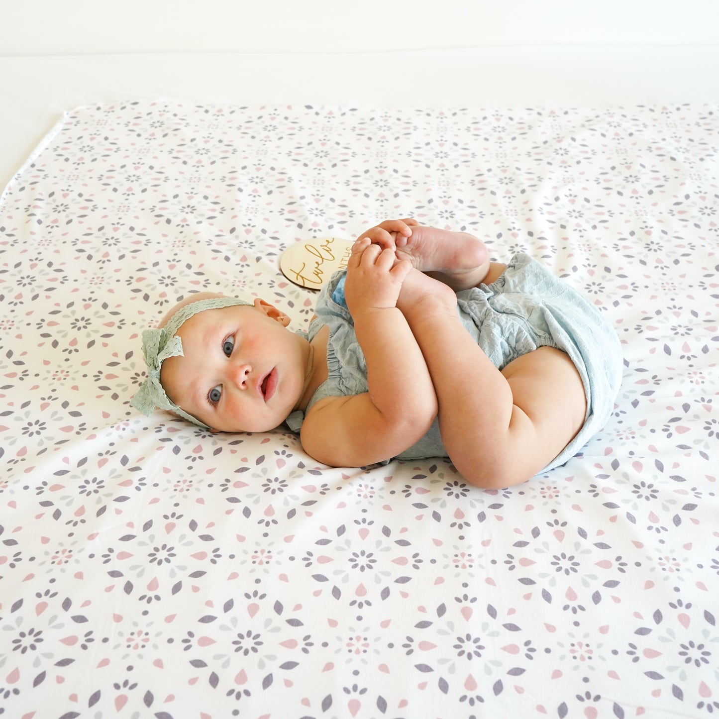 Extra Soft Stretchy Knit Swaddle Blanket: Modern Mosaic
