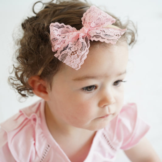 Lace Bow for Babies and Big Girls: Lucy