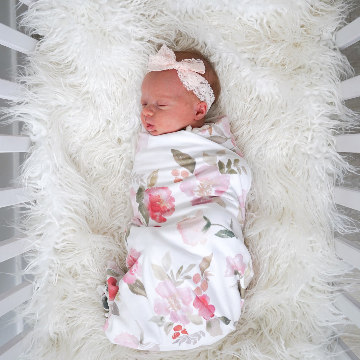 Stretch Lace Bow Headband for Babies: London