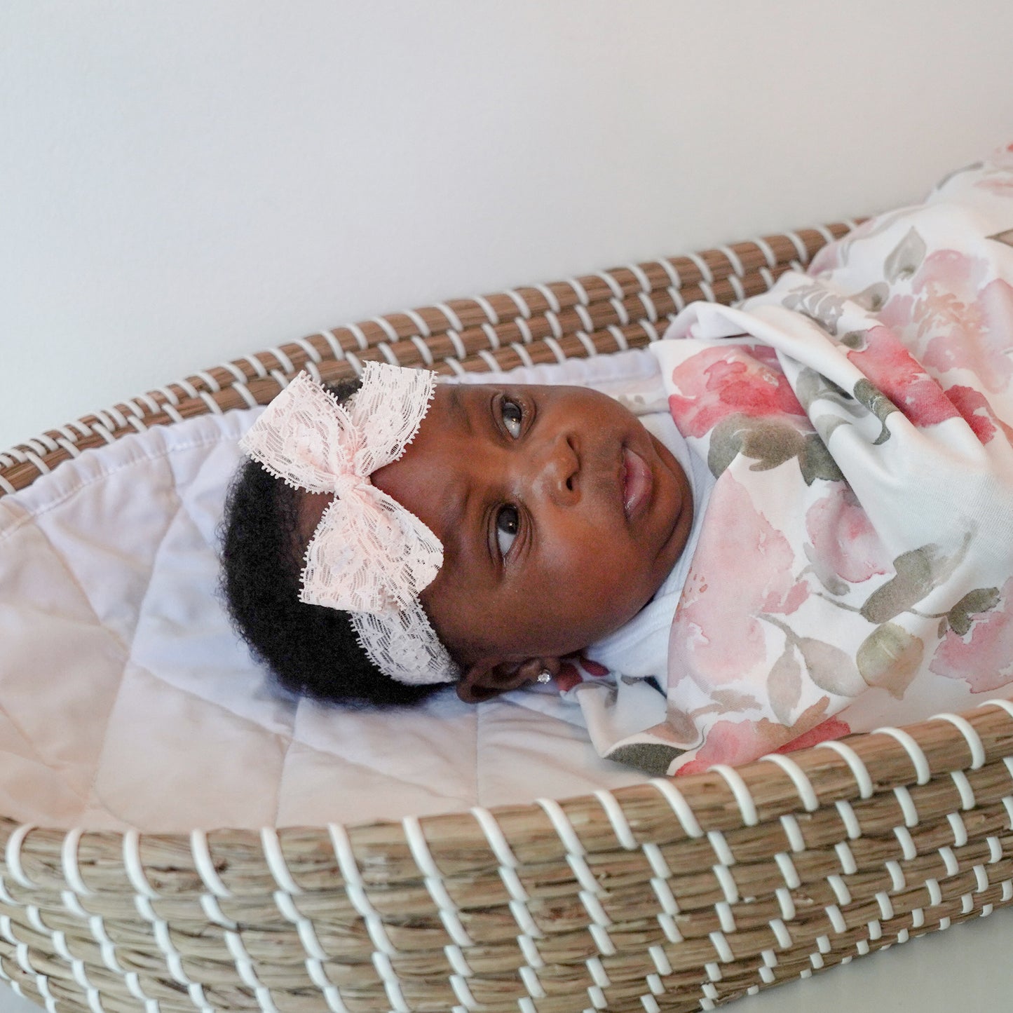 Stretch Lace Bow Headband for Babies: London