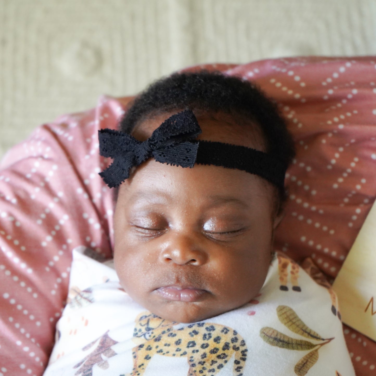 Stretch Lace Bow Headband for Babies: Wren