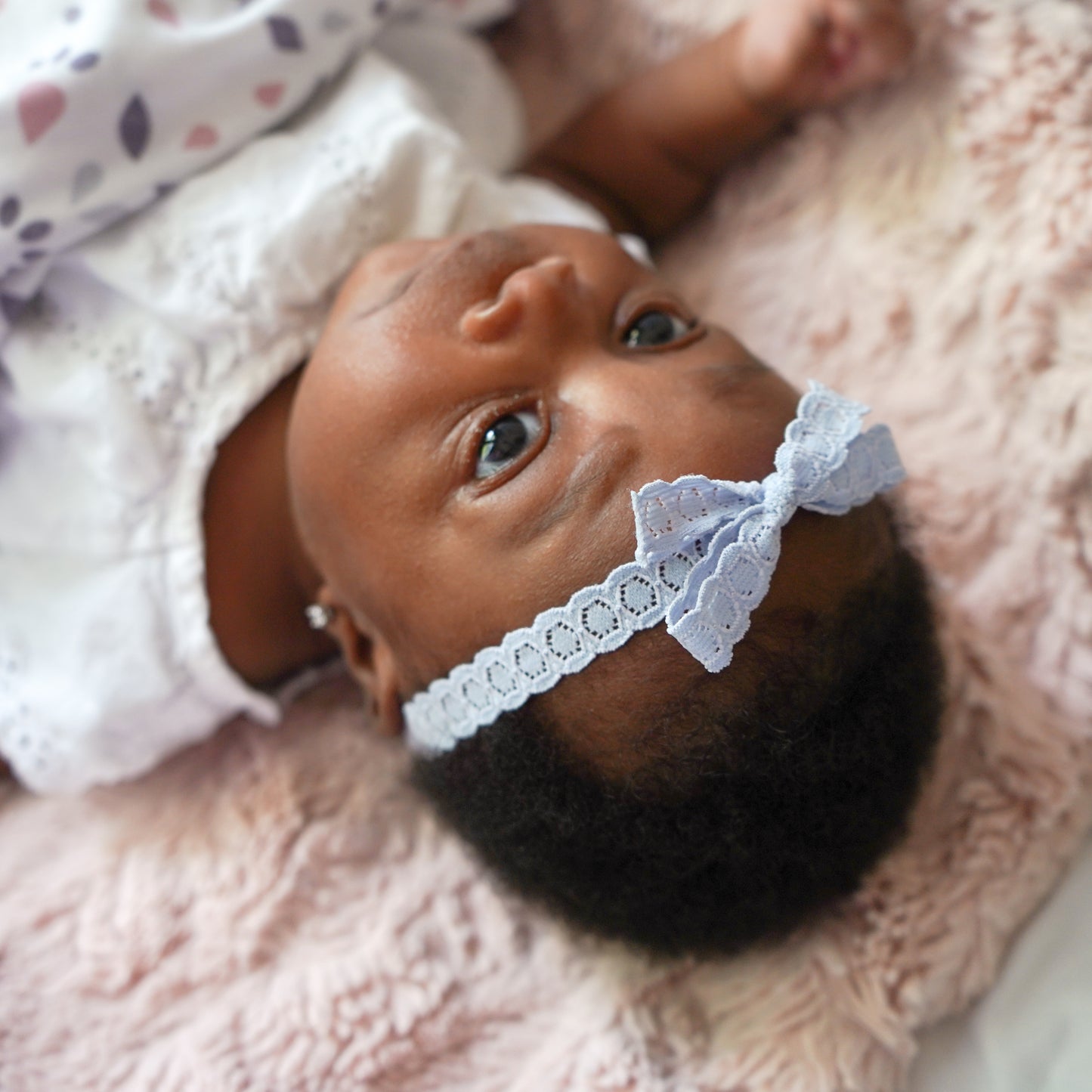 Stretch Lace Bow Headband for Babies: Skye