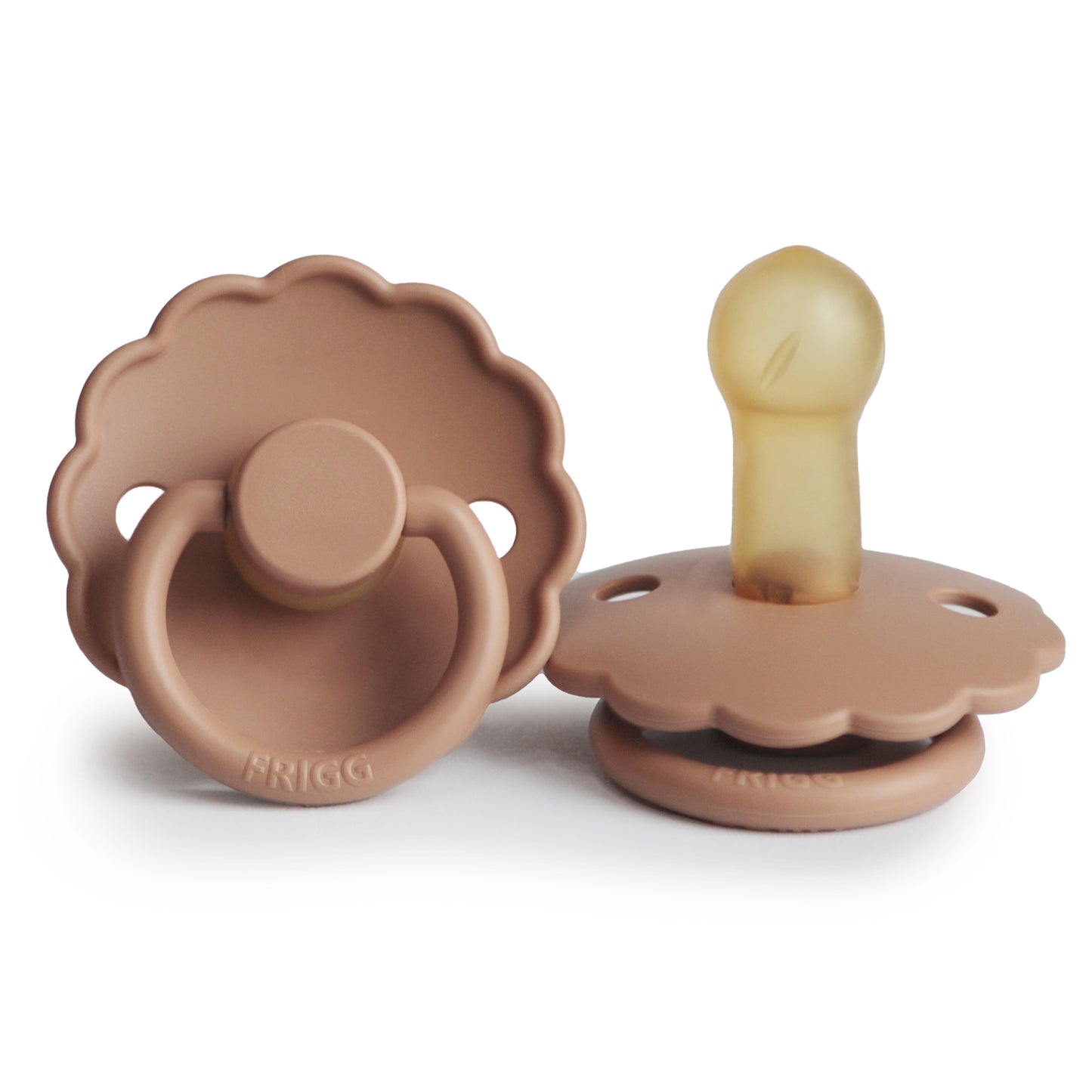 Frigg Natural Rubber Pacifier: Peach Bronze (Scalloped)