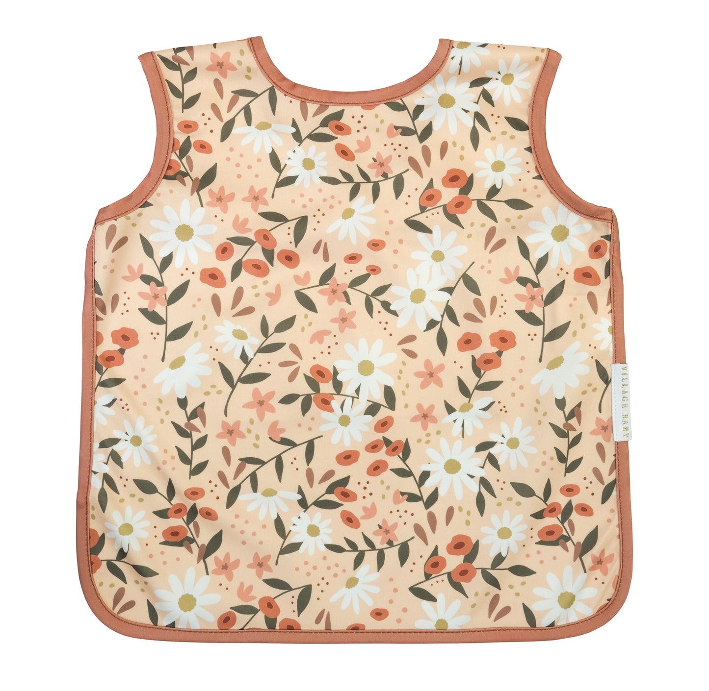 Apron Bib: Peach Posey