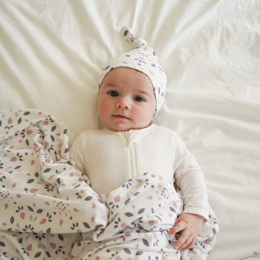 Extra Soft Top Knot Hat: Modern Mosaic