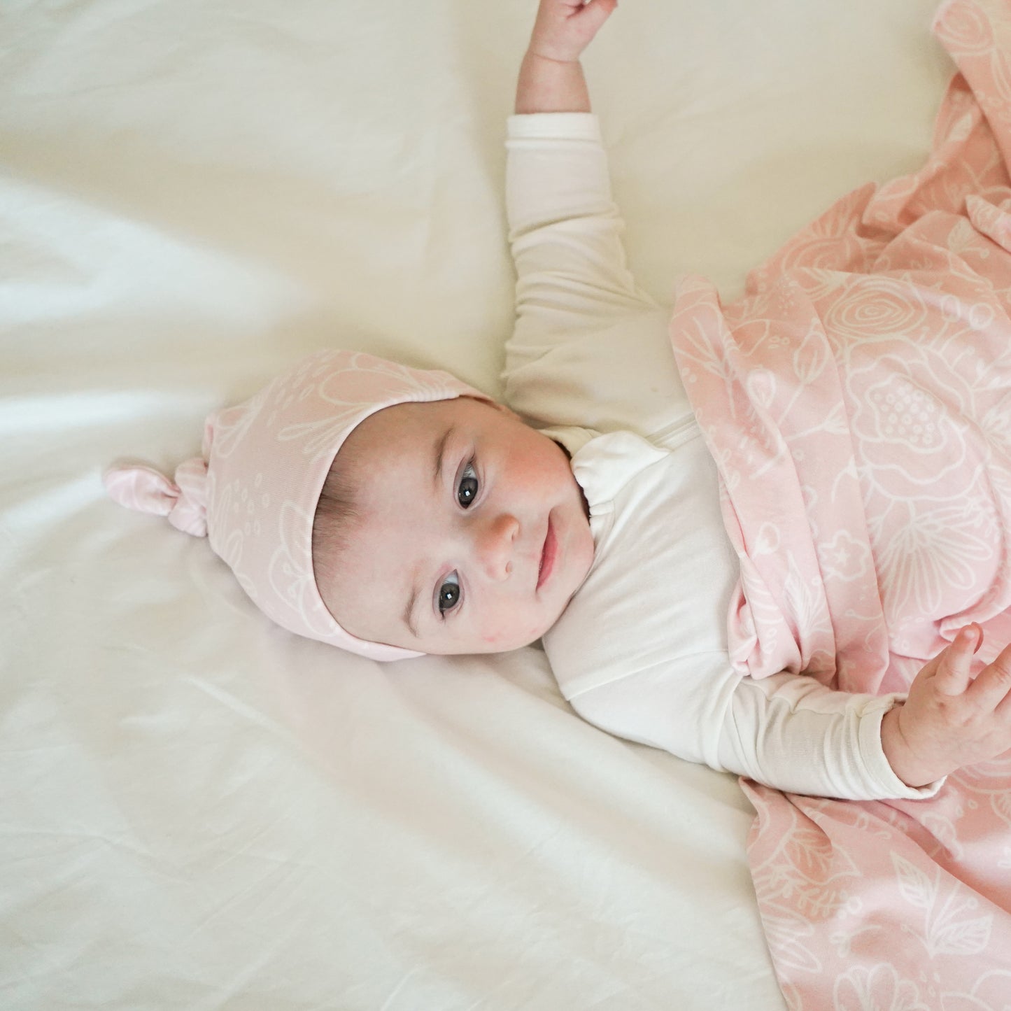 Extra Soft Top Knot Hat: Perfectly Pink