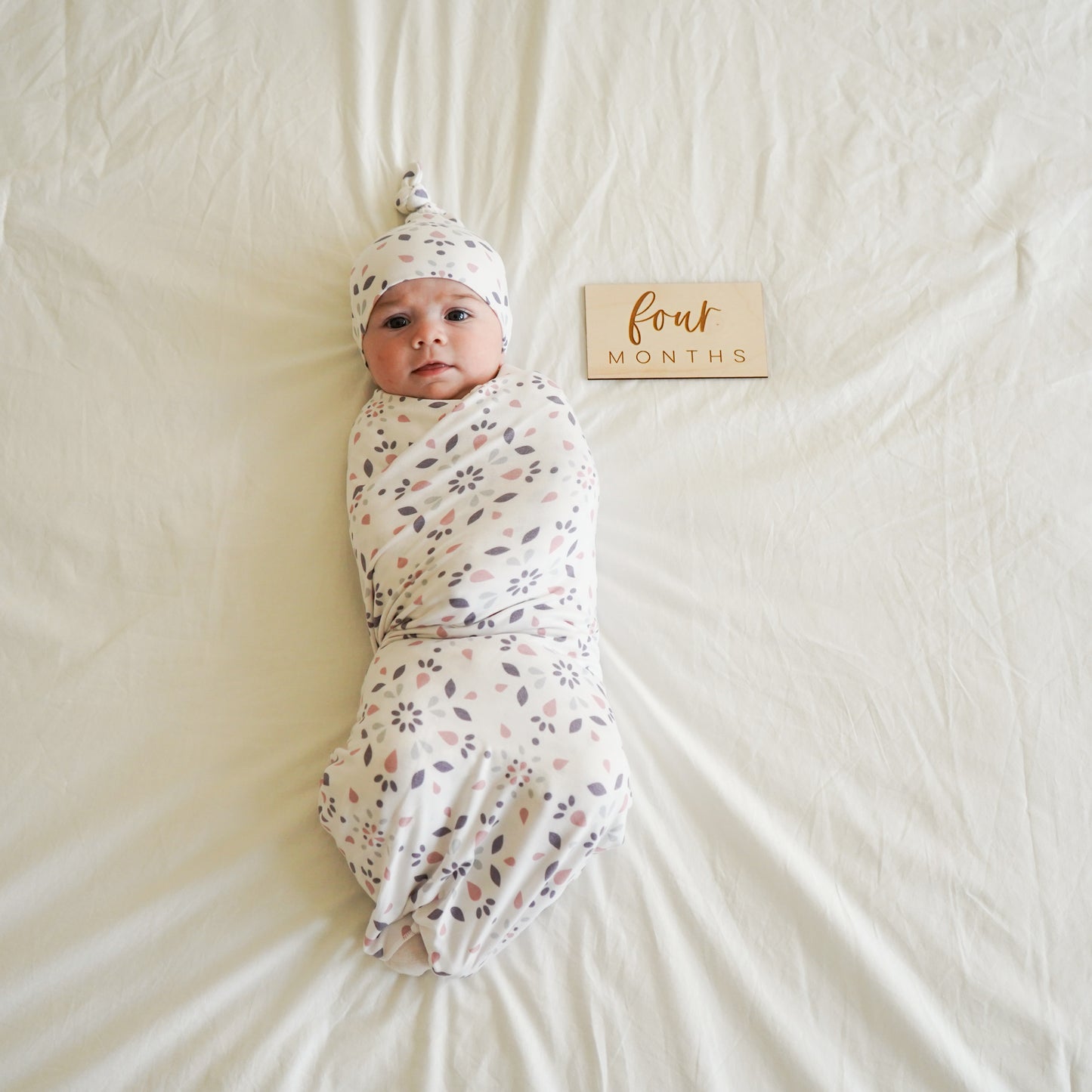 Extra Soft Stretchy Knit Swaddle Blanket: Modern Mosaic