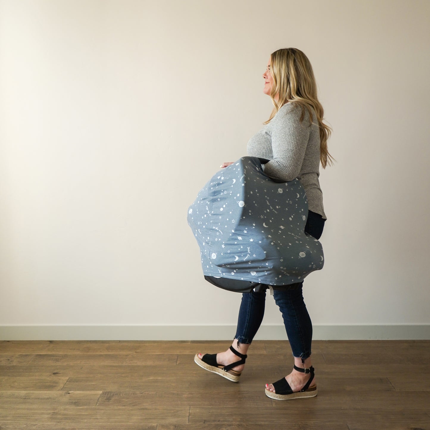 Extra Soft and Stretchy Nursing and Carseat Cover: Starry Dreams