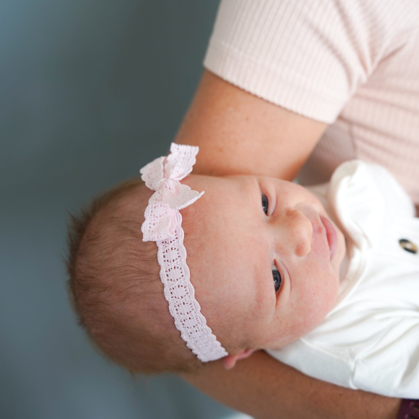 Stretch Lace Bow Headband for Babies: Eden