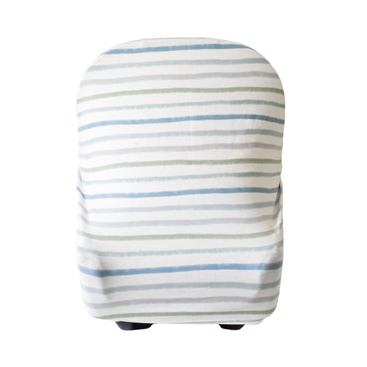 Extra Soft and Stretchy Nursing and Carseat Cover: Dapper Stripes