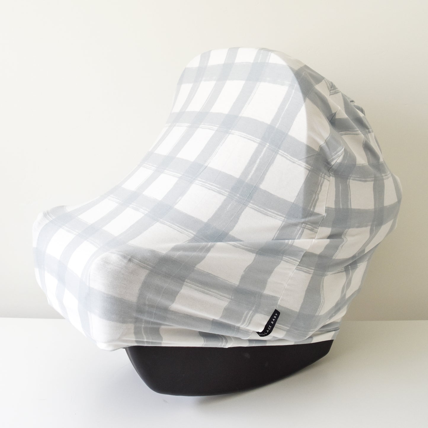 Extra Soft and Stretchy Nursing and Carseat Cover: French Gingham