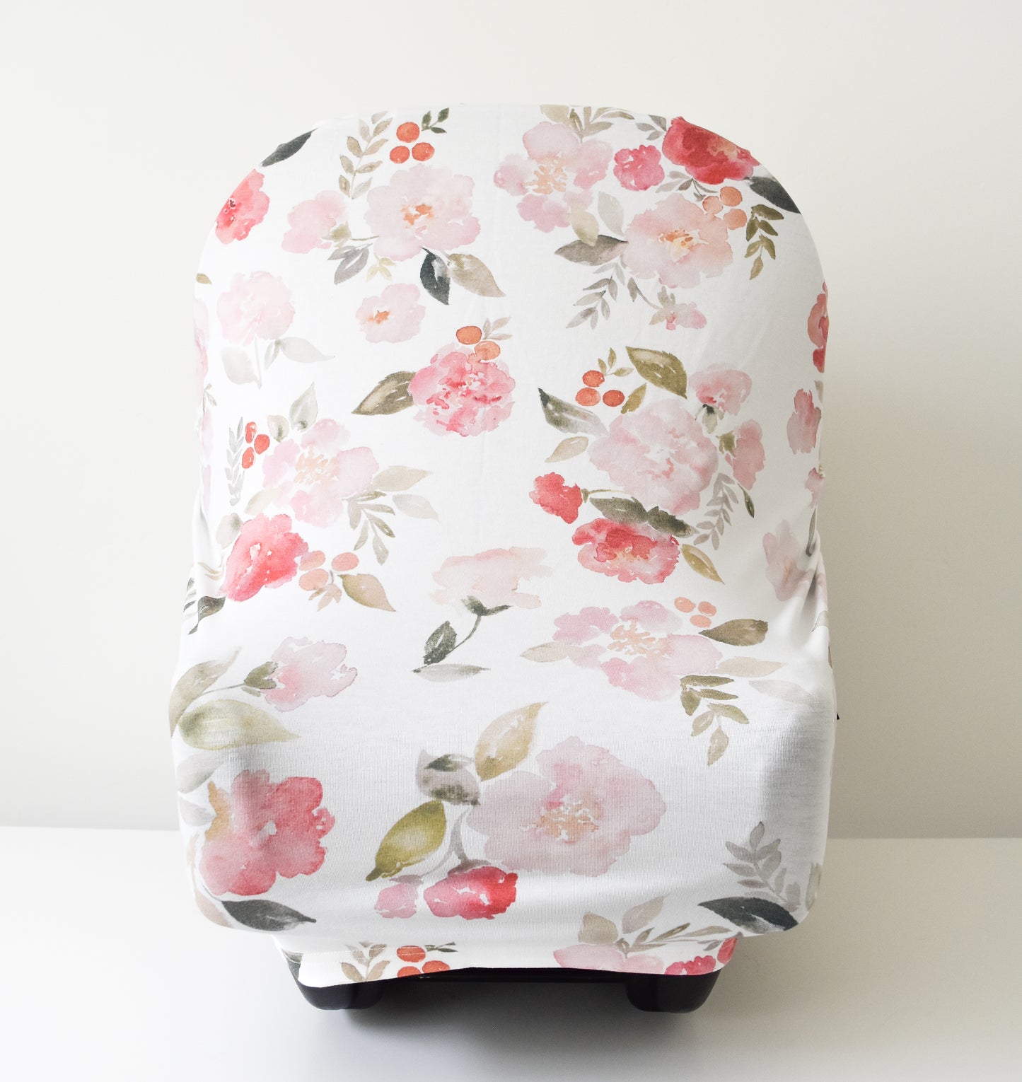Extra Soft and Stretchy Nursing and Carseat Cover: Painted Petals