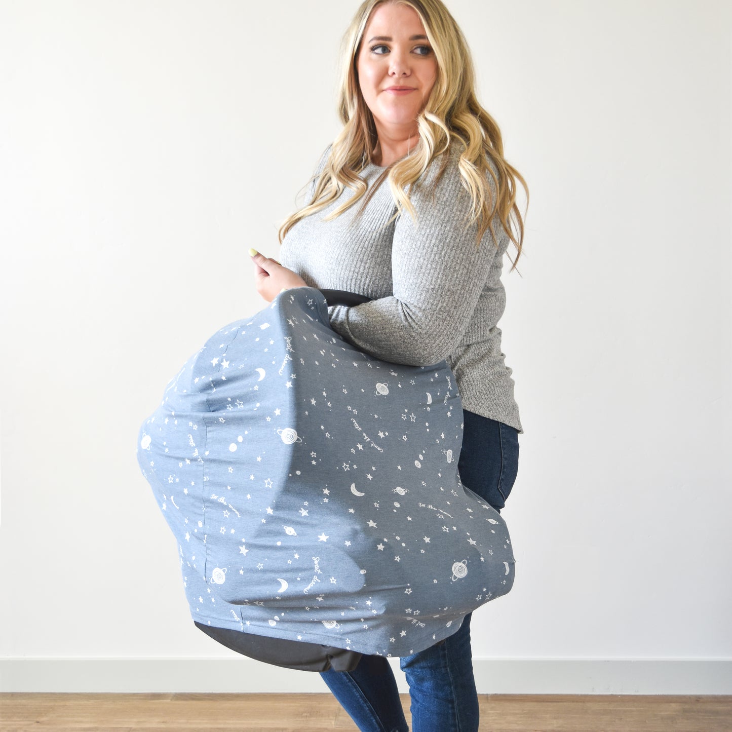 Extra Soft and Stretchy Nursing and Carseat Cover: Starry Dreams