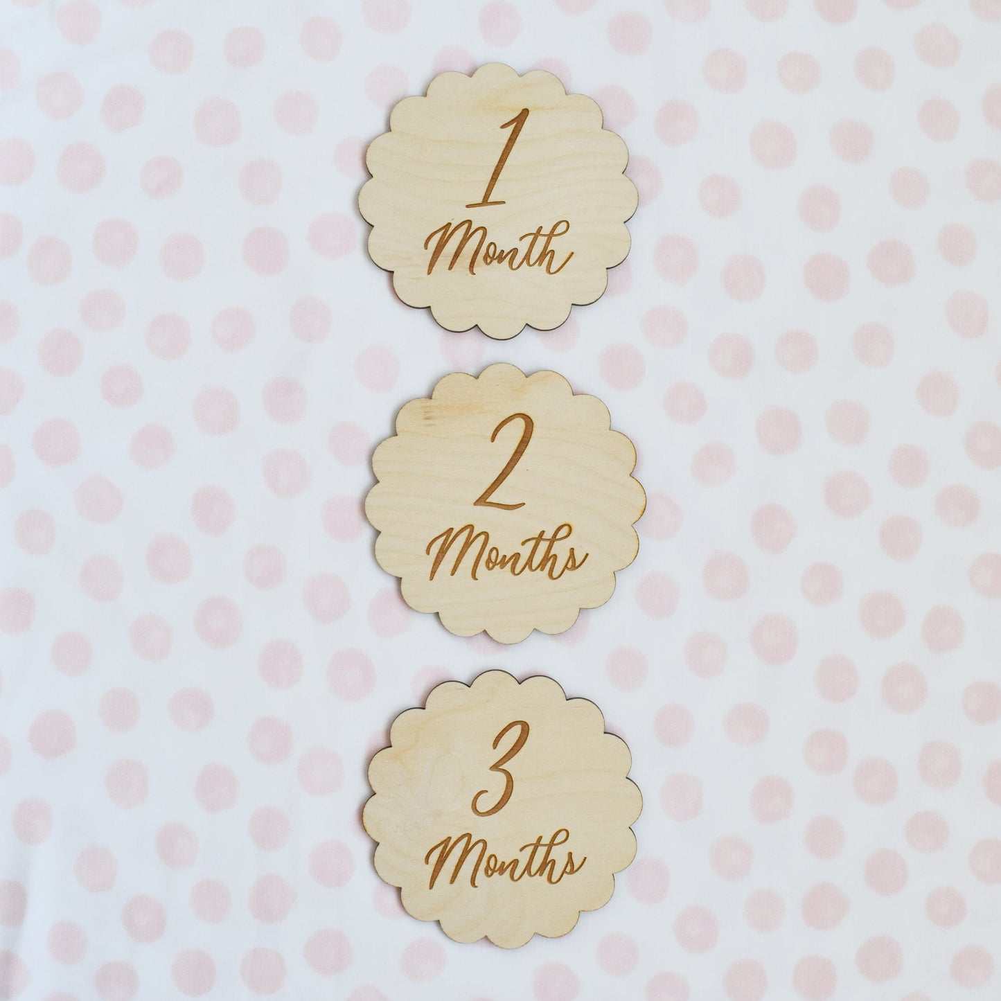 Monthly Milestones: Scalloped Script