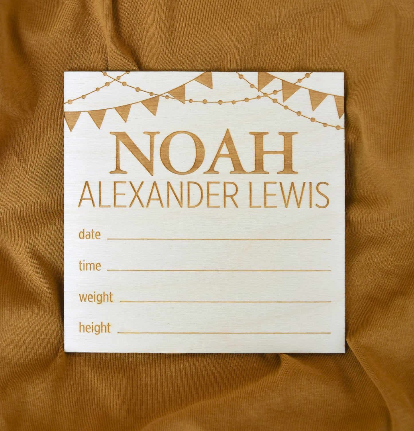 beautiful engraved baby keepsake sign nursery baby shower gift