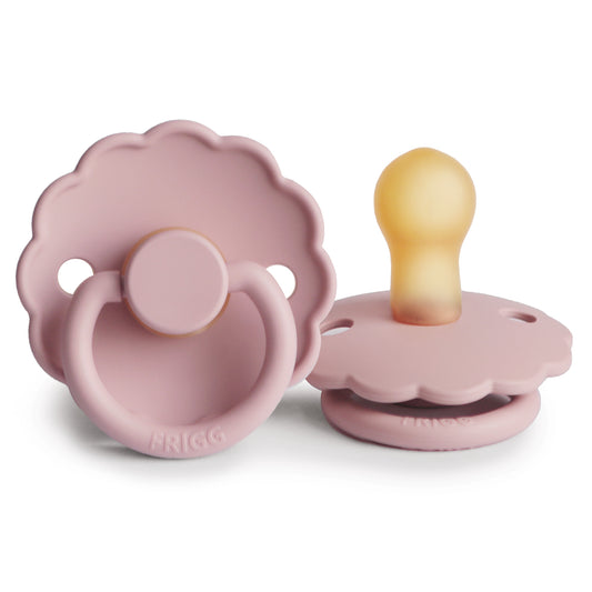 Frigg Natural Rubber Pacifier: Baby Pink (Scalloped)