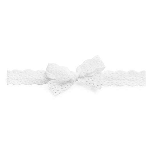 Stretch Lace Bow Headband for Babies: Bianca
