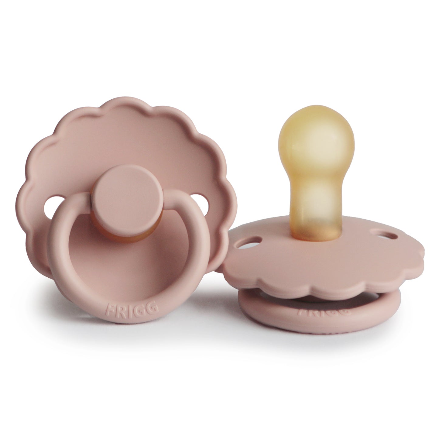Frigg Natural Rubber Pacifier: Blush (Scalloped)