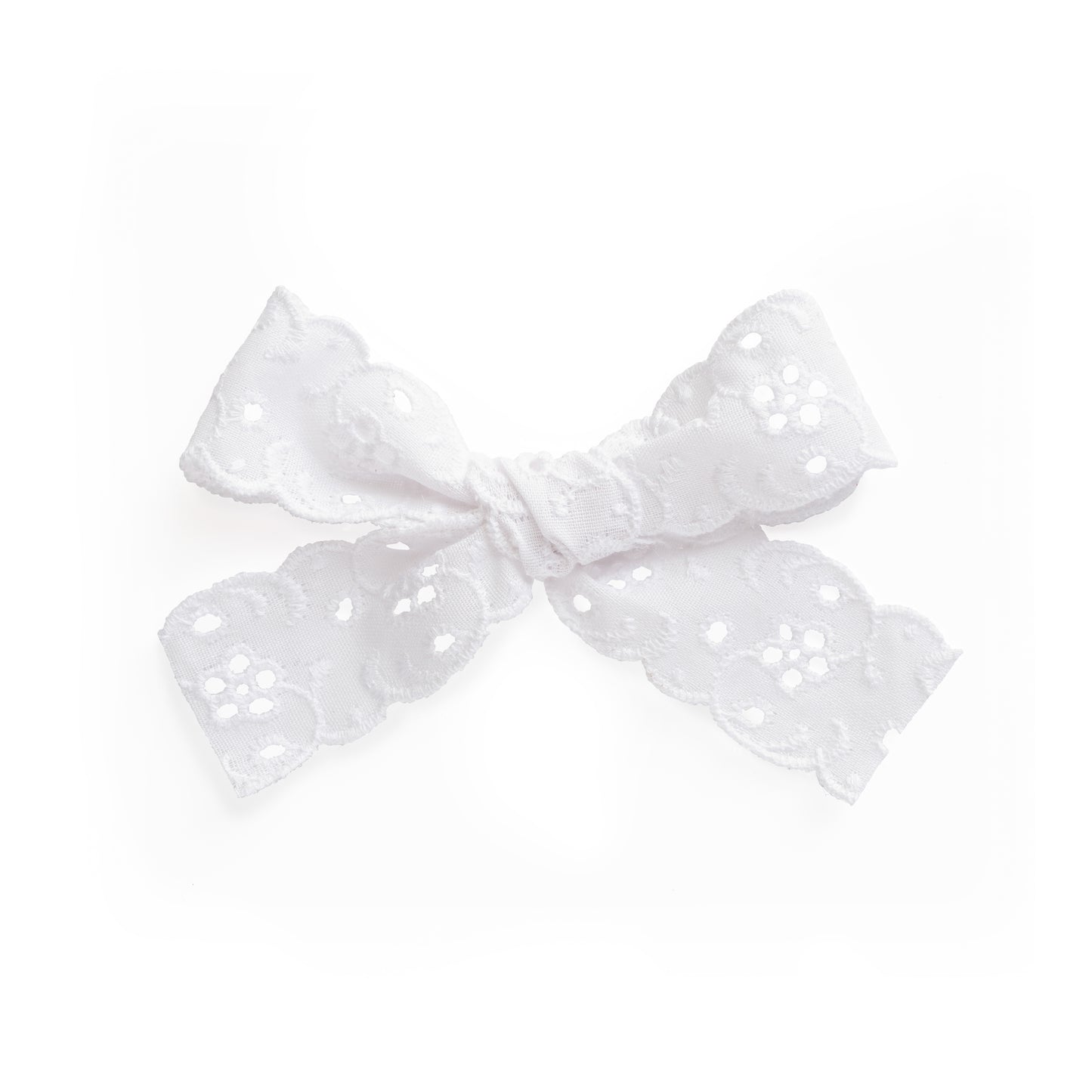 Village Baby White Lace Charlotte Bow little girl clip