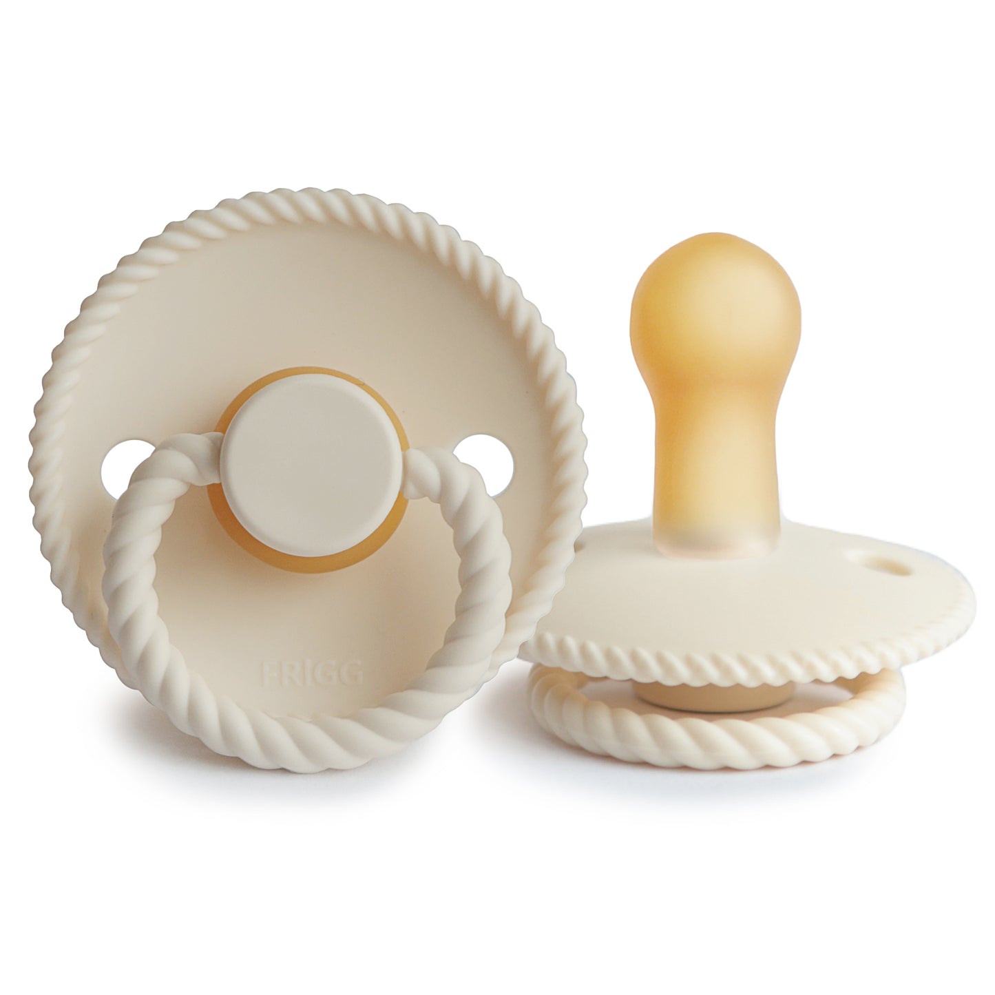 Frigg Natural Rubber Pacifier: Cream (Rope)