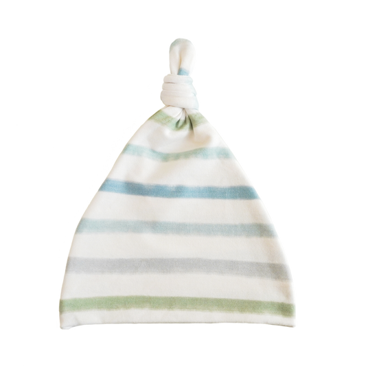 Extra Soft Top Knot Hat: Dapper Stripes