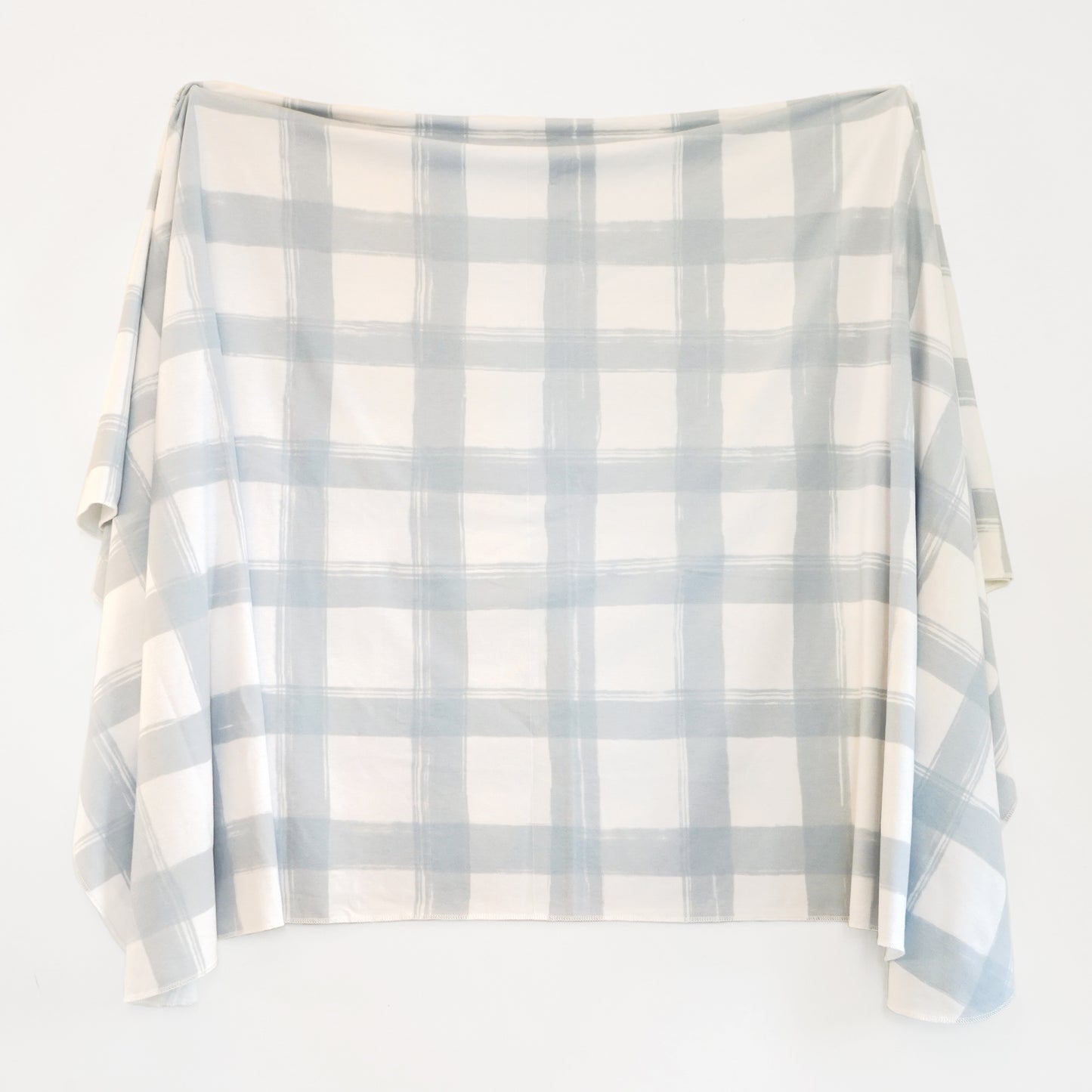 Extra Soft Stretchy Knit Swaddle Blanket: French Gingham