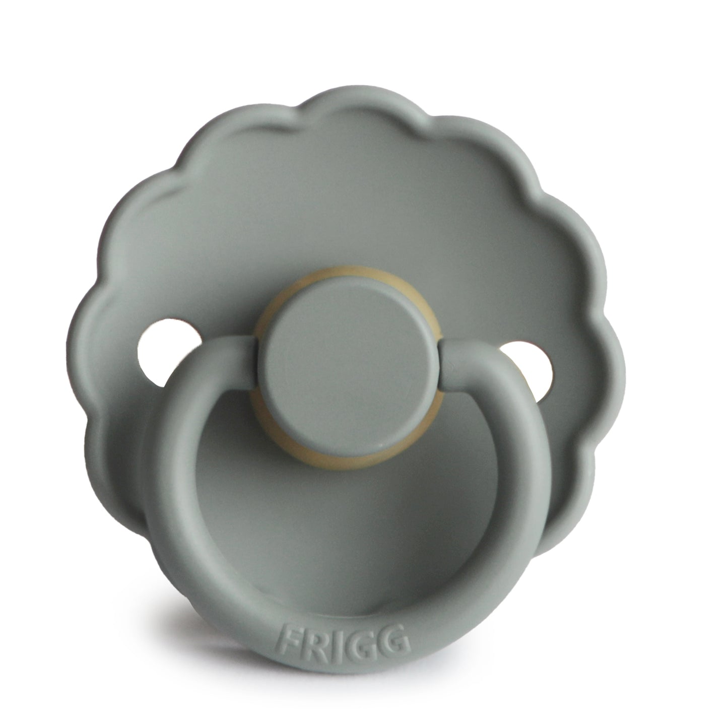 Pacifier With Rag Frigg Natural Rubber Pacifier: French Gray (Scalloped) – Village Baby