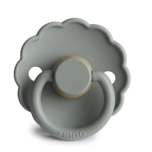 Frigg Natural Rubber Pacifier: French Gray (Scalloped)