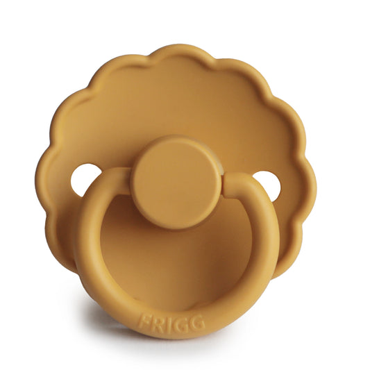 Frigg Natural Rubber Pacifier: Honey Gold (Scalloped)