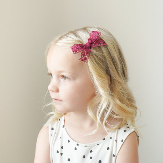 little girl accessories bow clip in photos red dark pink maroon burgundy