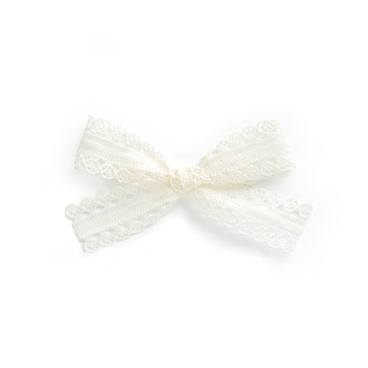 perfect ivory lace bow for babies and little girls by village baby june