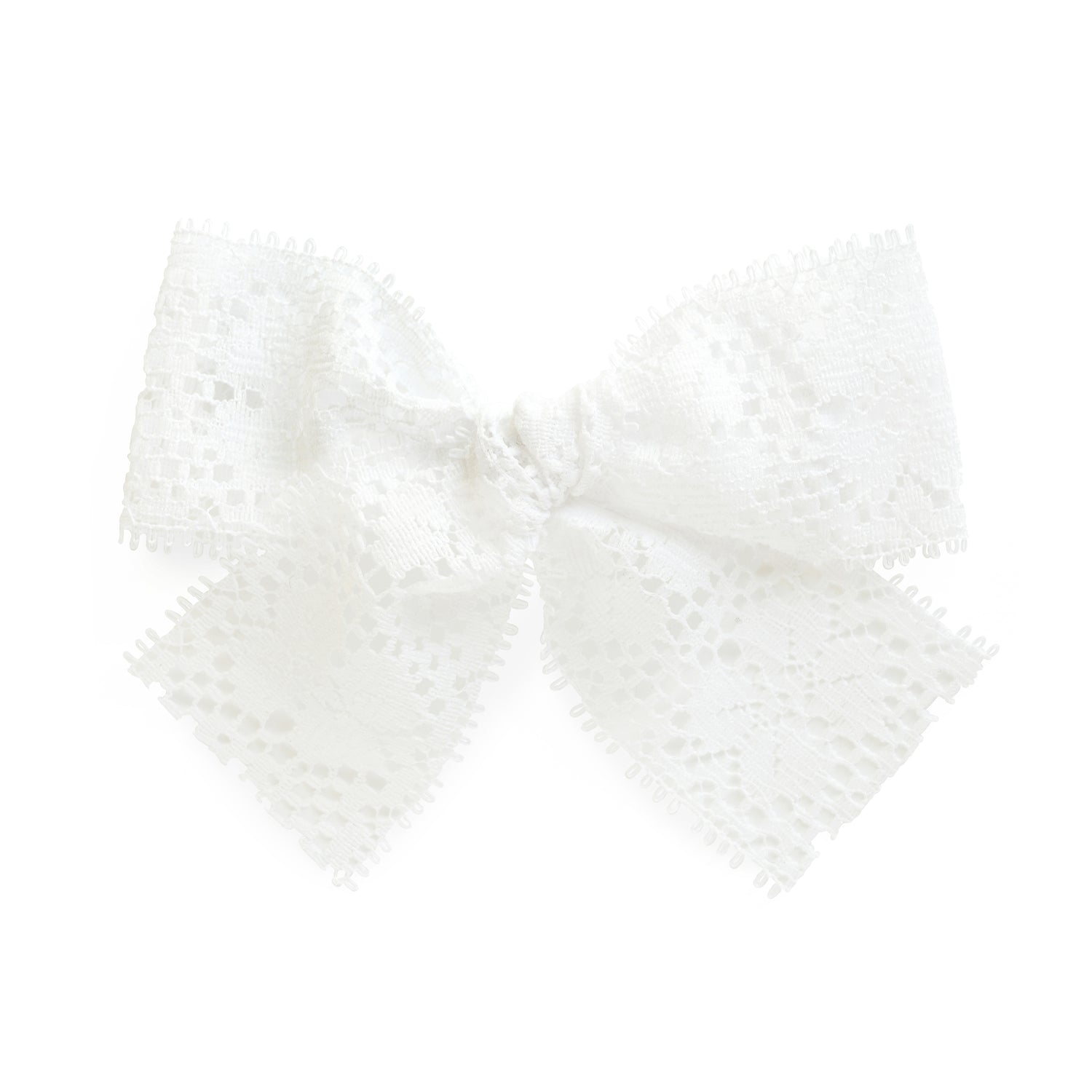 White lace baby bow little girl hair clip village baby