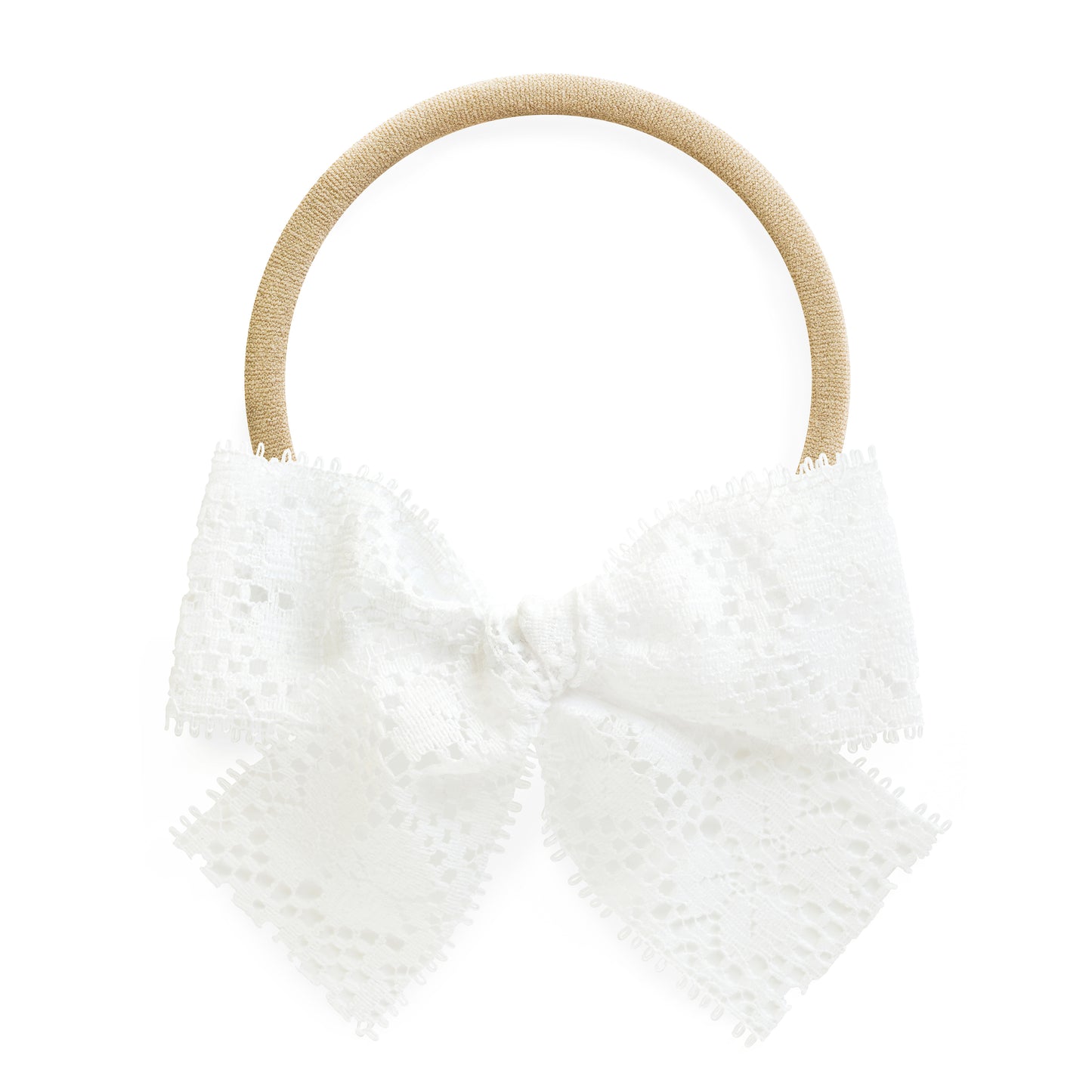 white lace baby headband bow stretchy newborn cute village baby gift
