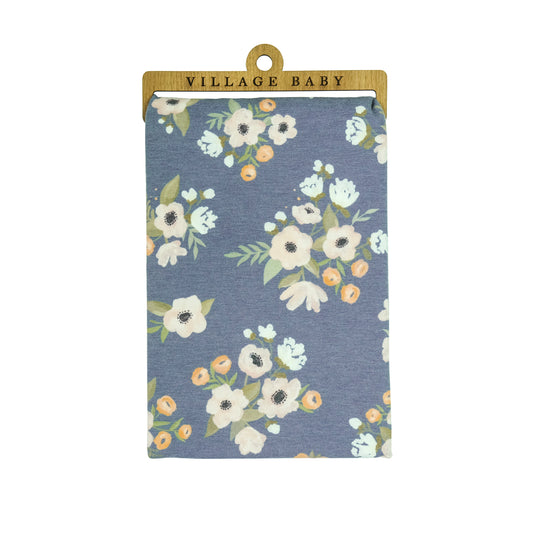 Extra Soft Stretchy Knit Swaddle Blanket: Midnight Garden