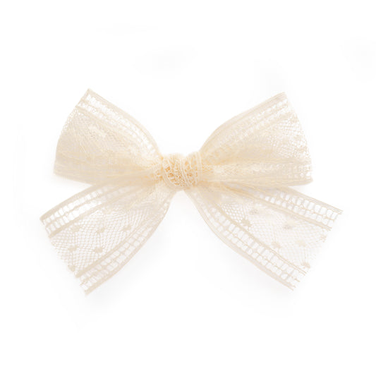 Village Baby Cream Millie Lace hair clip for babies and girls