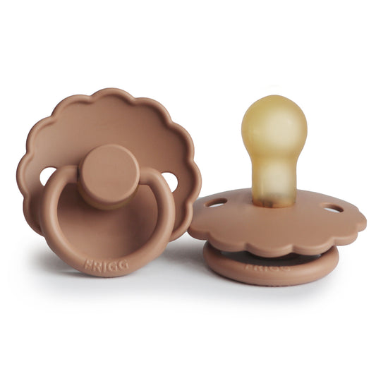 Frigg Natural Rubber Pacifier: Peach Bronze (Scalloped)