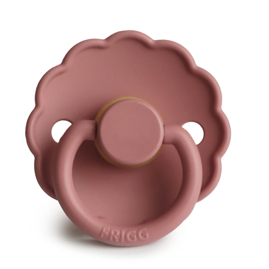 Frigg Natural Rubber Pacifier: Powder Blush (Scalloped)