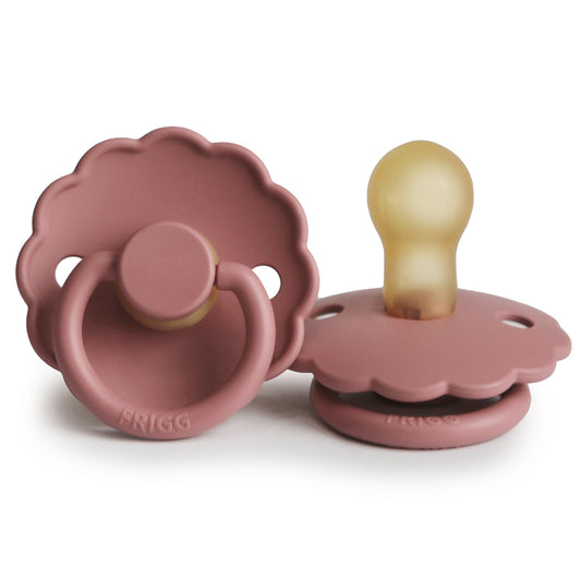 Frigg Natural Rubber Pacifier: Powder Blush (Scalloped)