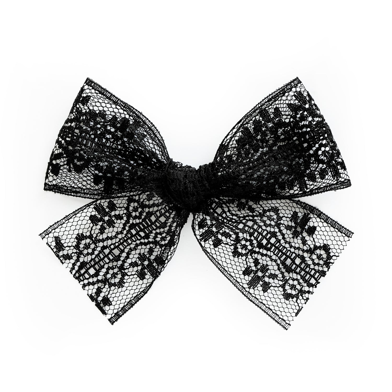 Village Baby black lace raven bow for babies and big girls