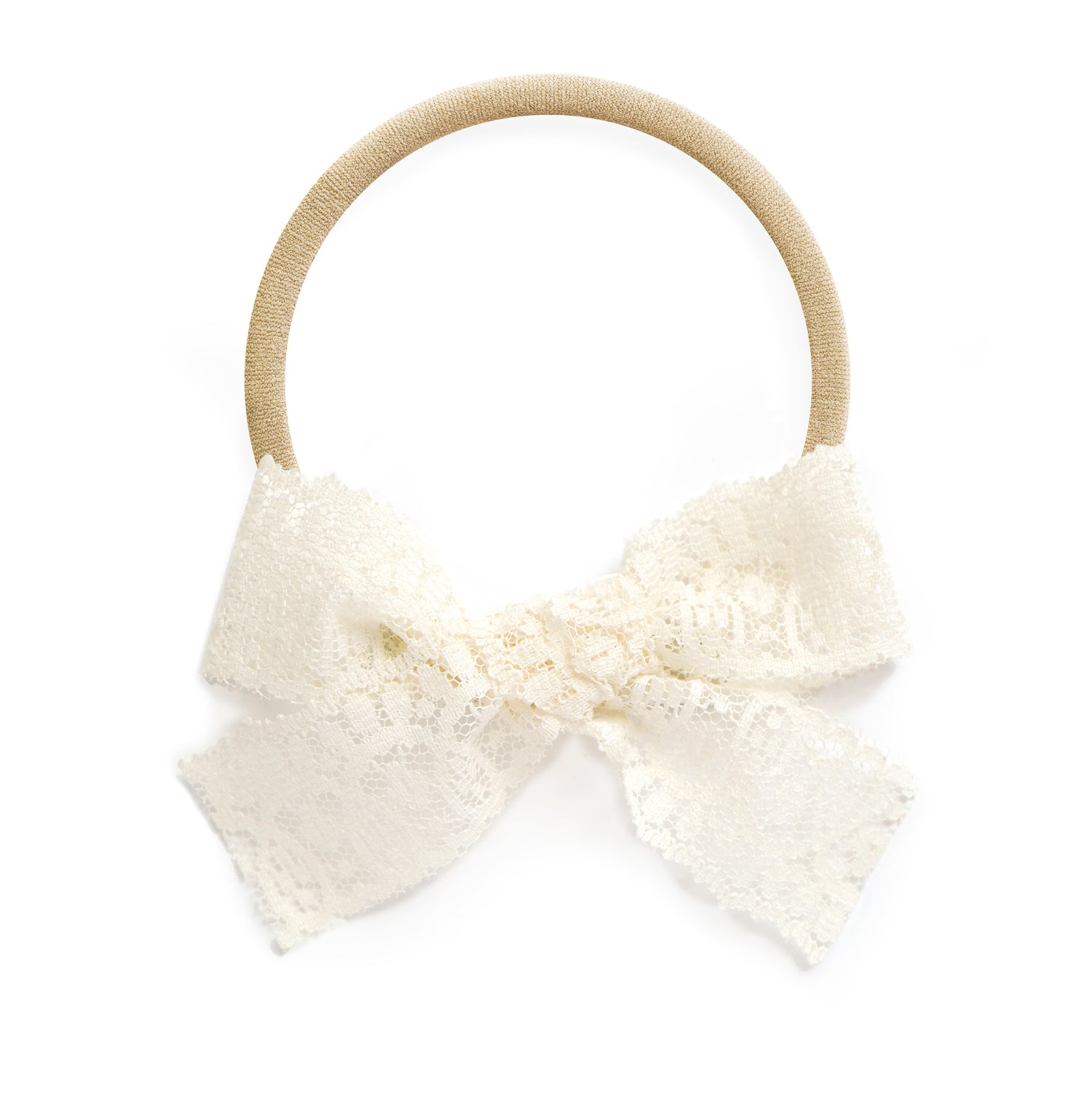 village baby sadie white ivory lace headband stretchy soft cute