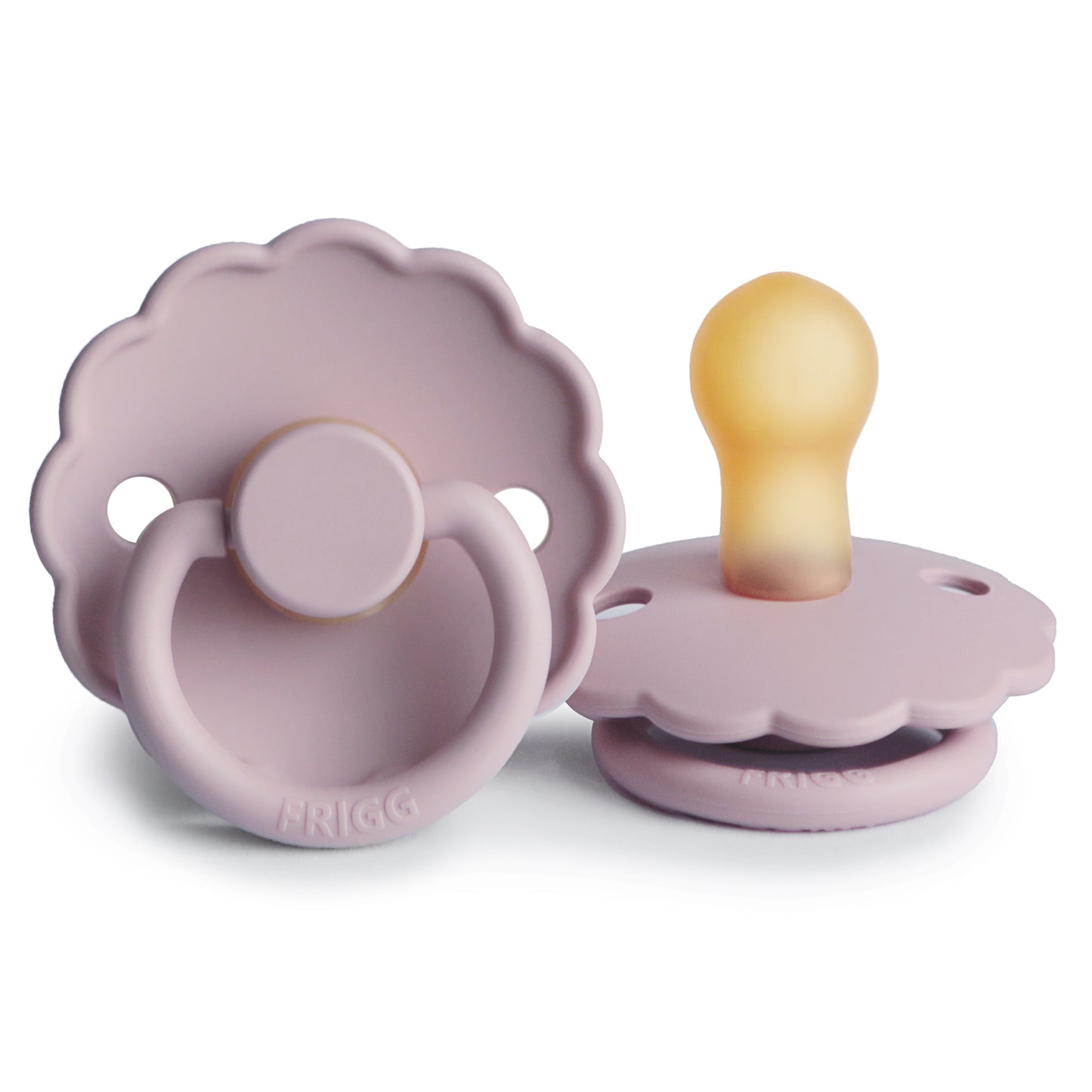 Frigg Natural Rubber Pacifier: Soft Lilac (Scalloped)