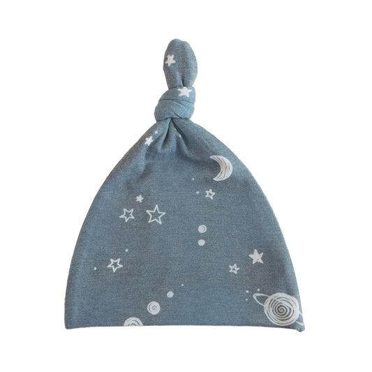 Extra Soft Top Knot Hat: Starry Dreams