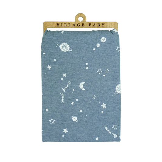 Extra Soft Stretchy Knit Swaddle Blanket: Starry Dreams