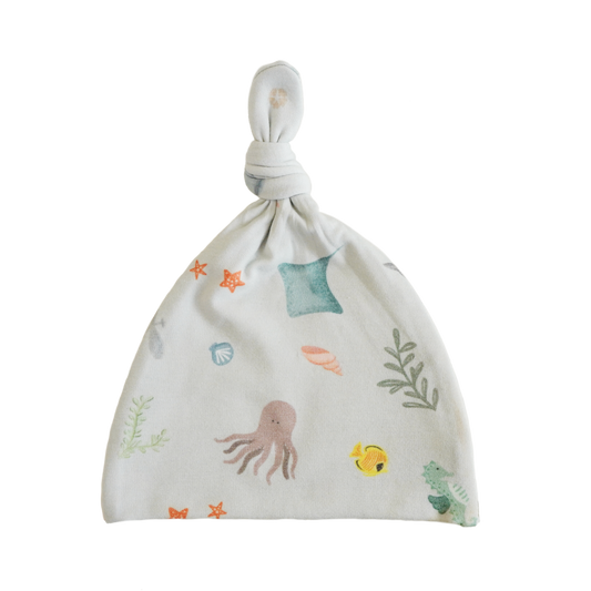 Extra Soft Top Knot Hat: Underwater Adventure